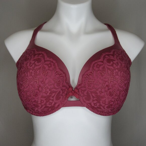 Victoria's Secret Burgundy Purple Body By Victoria Perfect Shape Bra 36DD - Picture 1 of 9